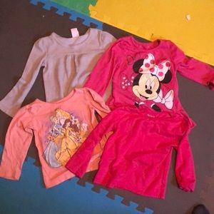 Set of 4 3T girls long sleeve shirts